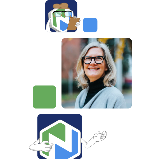 Tiles of Niche Buddy and a smiling woman