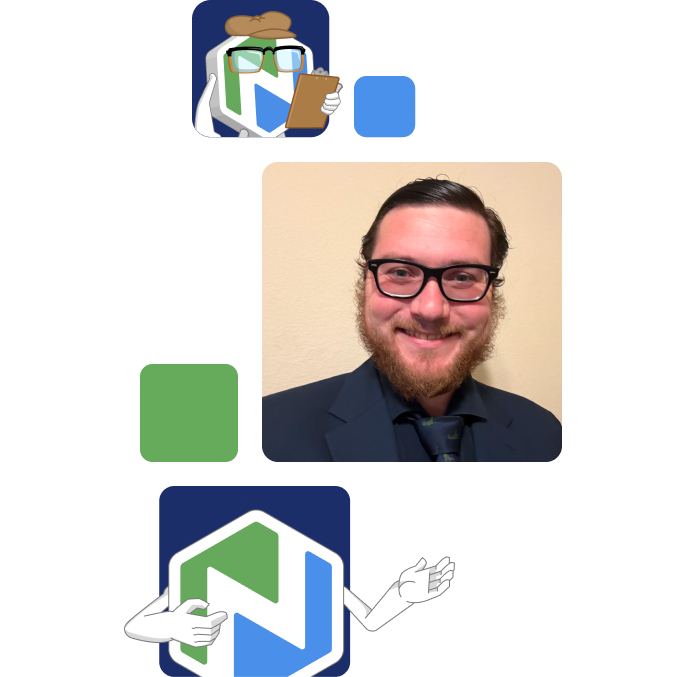 Tiles of Niche Buddy and a smiling man