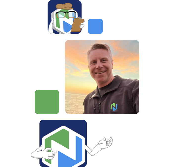 Tiles of Niche Buddy and a smiling man