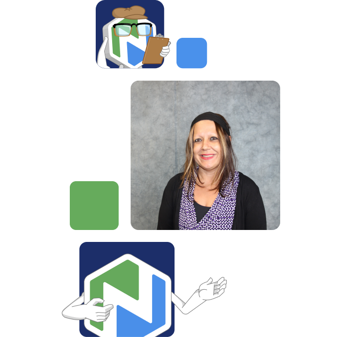 Tiles of Niche Buddy and a smiling woman