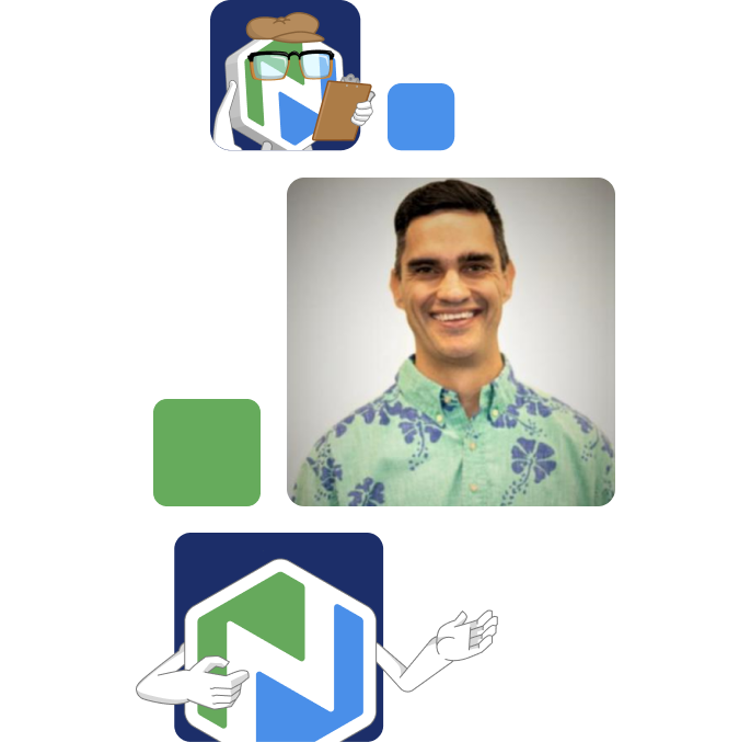 Tiles of Niche Buddy and a smiling man