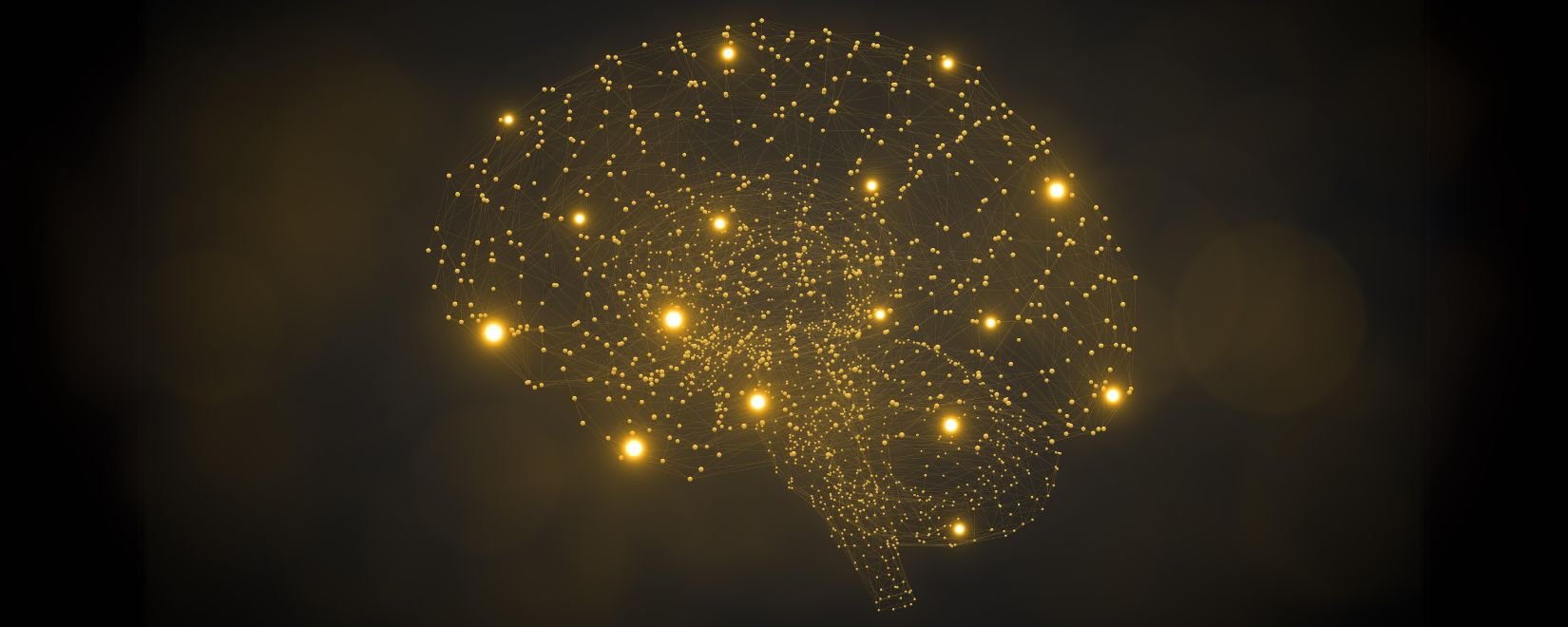 An image of a brain made up of points of light