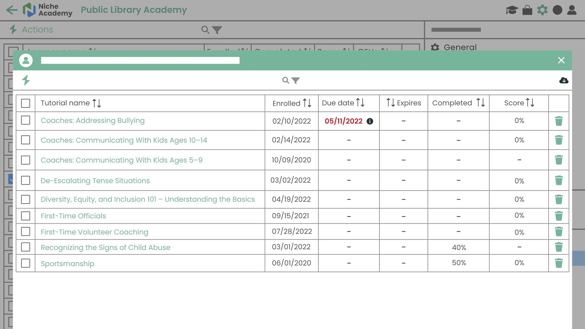 Impactful Training-Customizable Reports