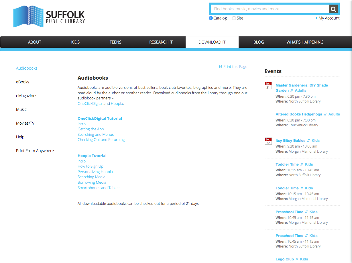 Suffolk Public Library Audiobooks Page Suffolk Public Library Audiobooks Page